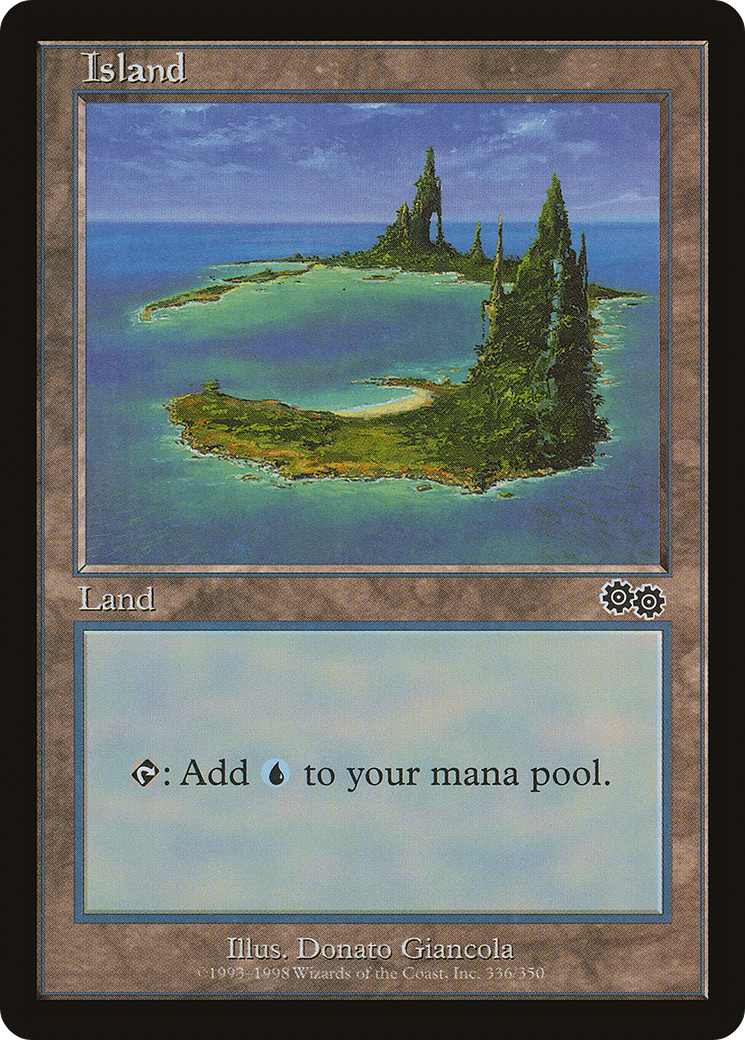 Island (336) (USG-336) [Urza's Saga] MTG Single Wizards of the Coast