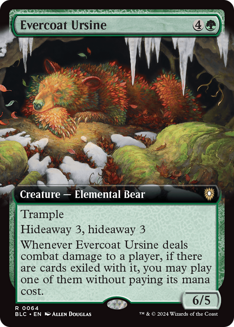 Evercoat Ursine (BLC-064) [Bloomburrow Commander] (Extended Art) MTG Single Wizards of the Coast