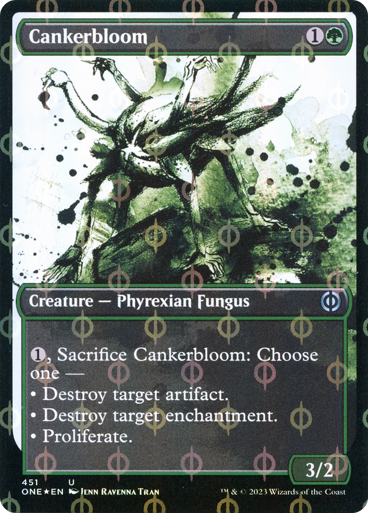 Cankerbloom (Step-and-Compleat Foil) (ONE-451) [Phyrexia: All Will Be One] (Showcase) Foil MTG Single Wizards of the Coast