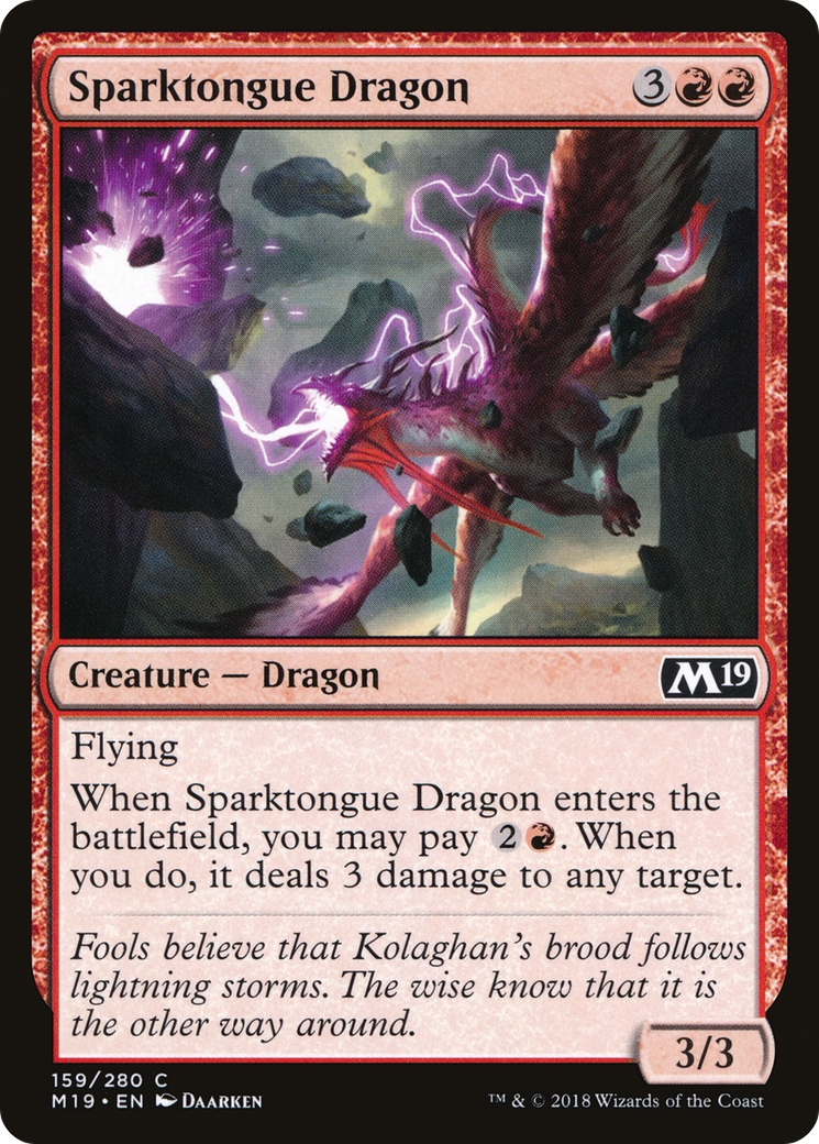 Sparktongue Dragon (M19-159) [Core Set 2019] MTG Single Wizards of the Coast