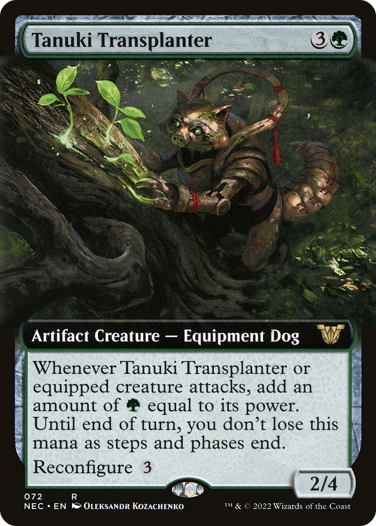 Tanuki Transplanter (NEC-072) [Neon Dynasty Commander] (Extended Art) MTG Single Wizards of the Coast