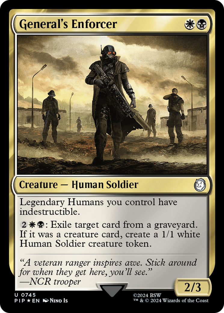 General's Enforcer (Surge Foil) (PIP-745) [Fallout] Foil MTG Single Wizards of the Coast