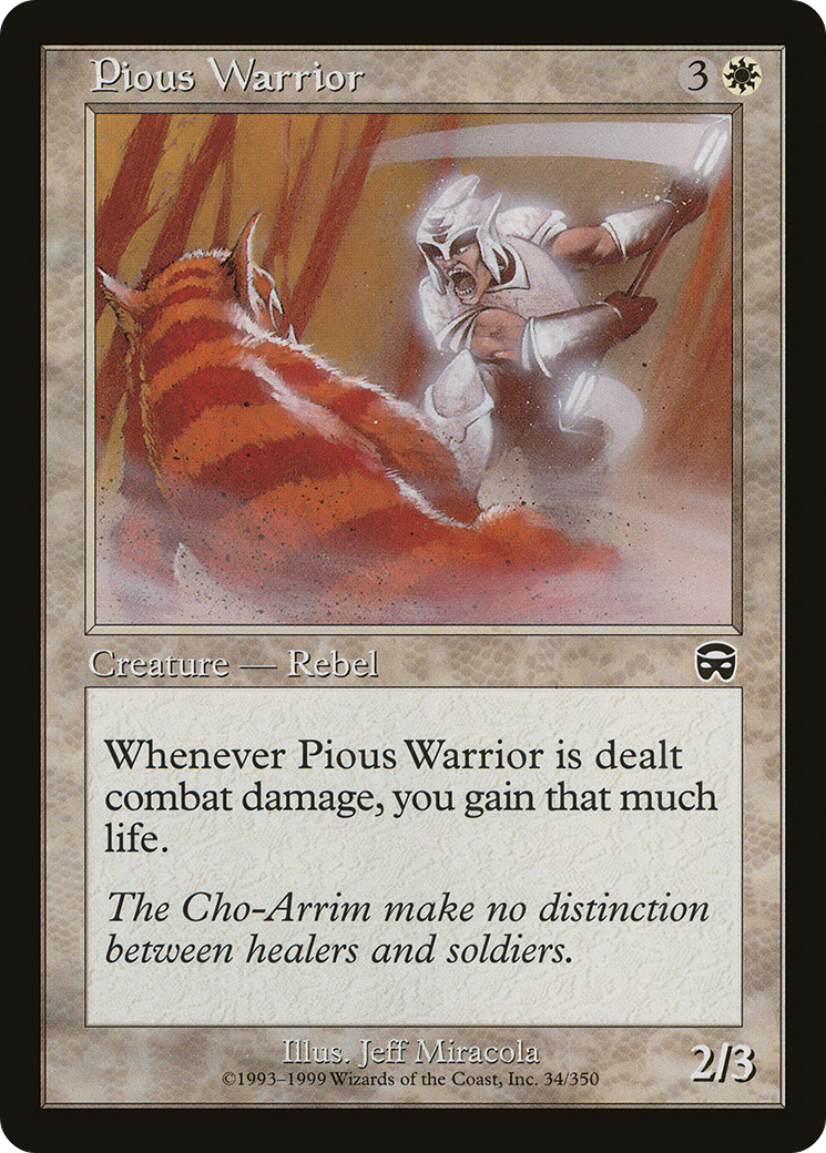 Pious Warrior (MMQ-034) [Mercadian Masques] Foil MTG Single Wizards of the Coast