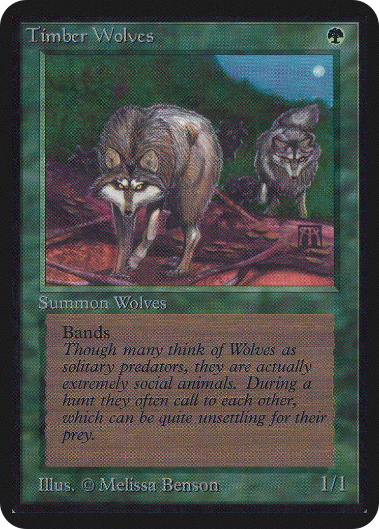 Timber Wolves (LEA-219) [Oldschool] Limited Edition Alpha MTG Single Wizards of the Coast
