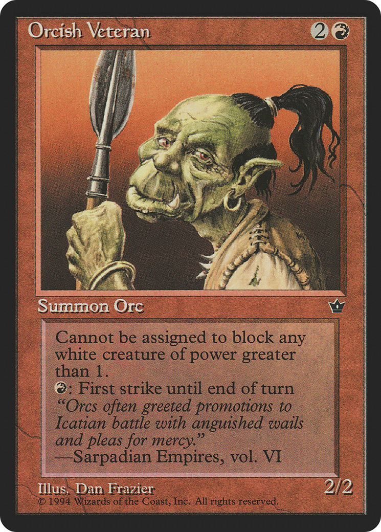 Orcish Veteran (FEM-62B) [Fallen Empires] MTG Single Wizards of the Coast