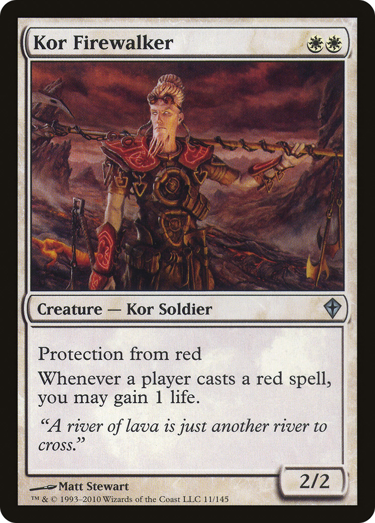 Kor Firewalker [Worldwake] MTG Single Magic: The Gathering