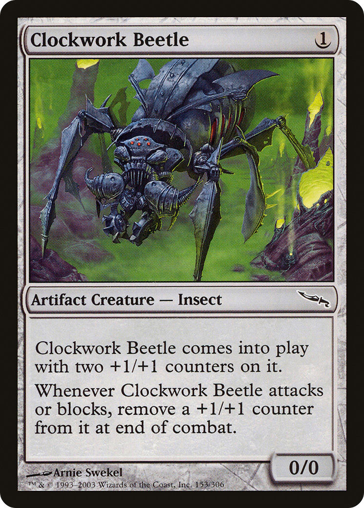 Clockwork Beetle (MRD-153) [Mirrodin] Foil MTG Single Wizards of the Coast