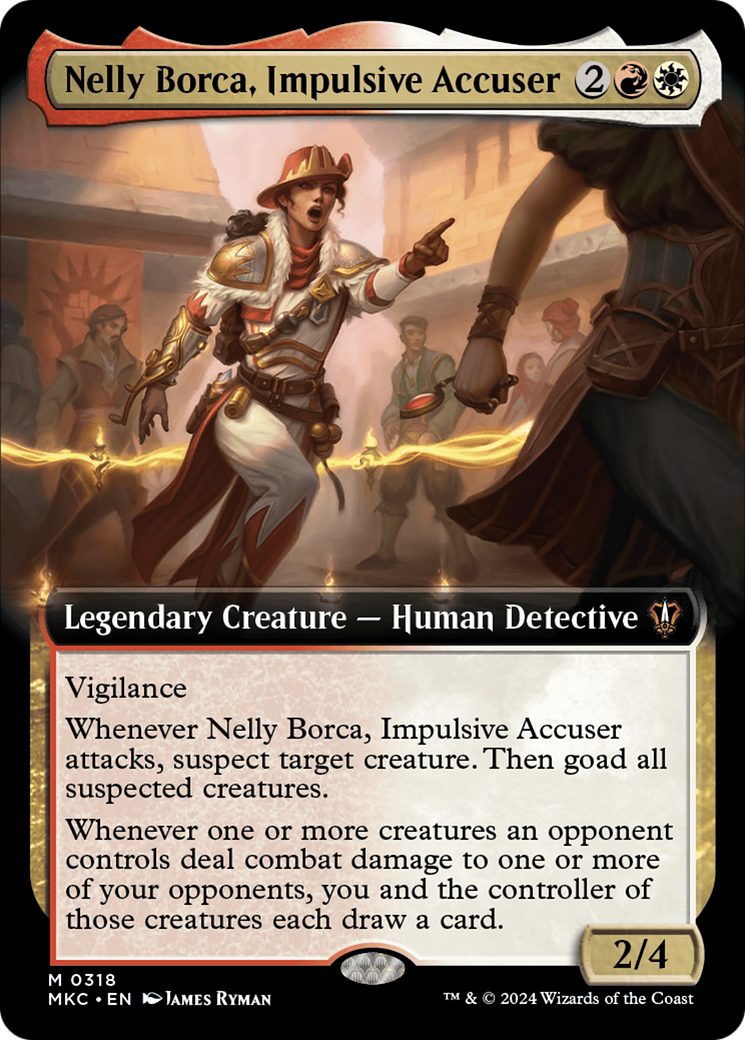 Nelly Borca, Impulsive Accuser (MKC-318) [Murders at Karlov Manor Commander] (Extended Art) MTG Single Wizards of the Coast