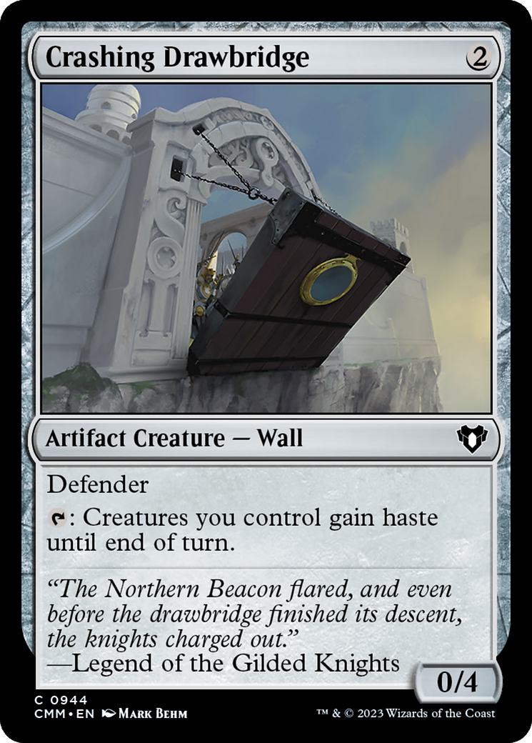 Crashing Drawbridge (CMM-944) [Commander Masters] MTG Single Wizards of the Coast