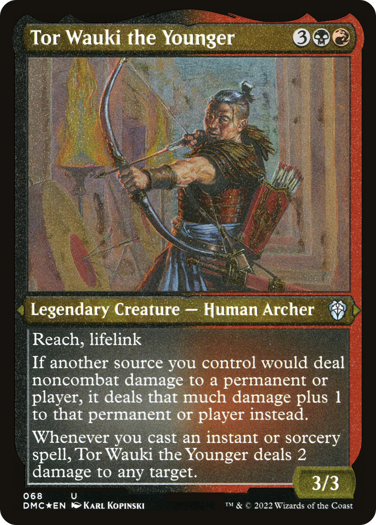 Tor Wauki the Younger (DMC-068) [Dominaria United Commander] Etched Foil MTG Single Wizards of the Coast