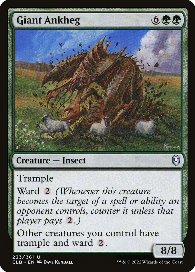 Giant Ankheg (CLB-233) [Commander Legends: Battle for Baldur's Gate] MTG Single Wizards of the Coast