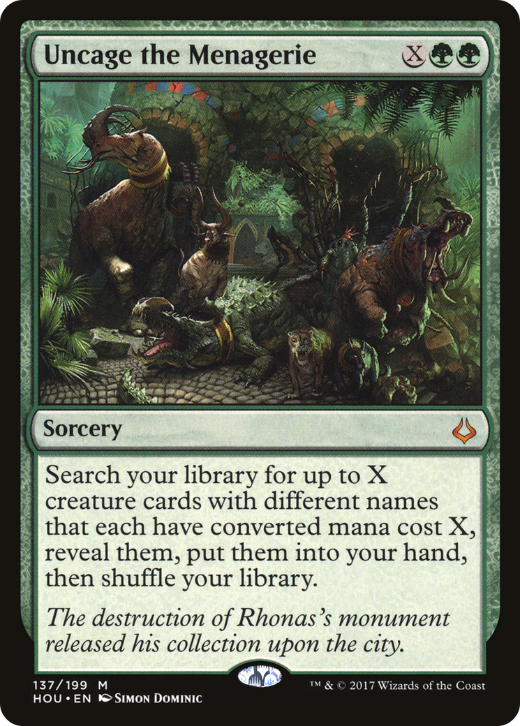Uncage the Menagerie (HOU-137) [Hour of Devastation] MTG Single Wizards of the Coast