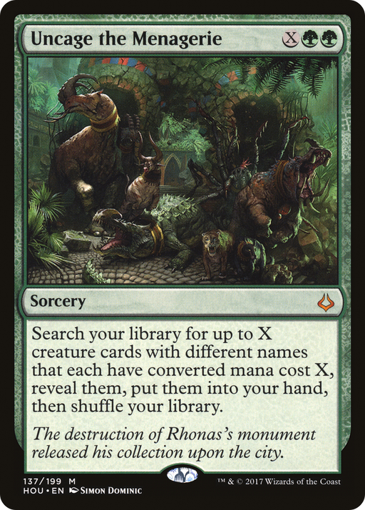 Uncage the Menagerie (HOU-137) [Hour of Devastation] MTG Single Wizards of the Coast