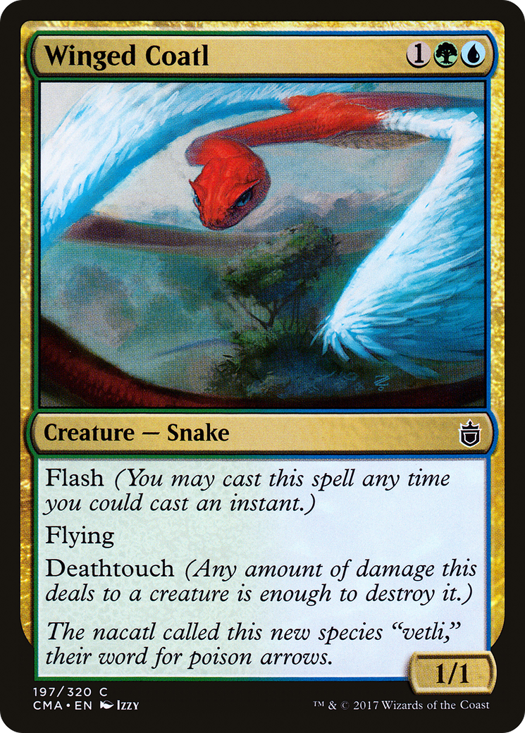 Winged Coatl (CMA-197) [Commander Anthology] MTG Single Wizards of the Coast