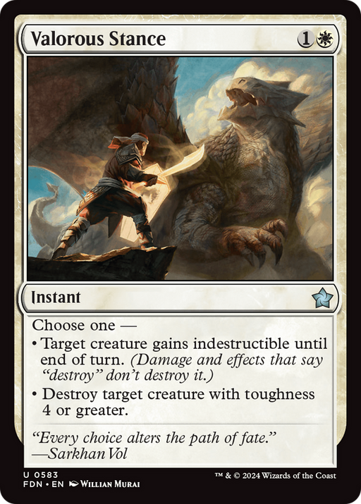 Valorous Stance (FDN-583) [Foundations] MTG Single Wizards of the Coast