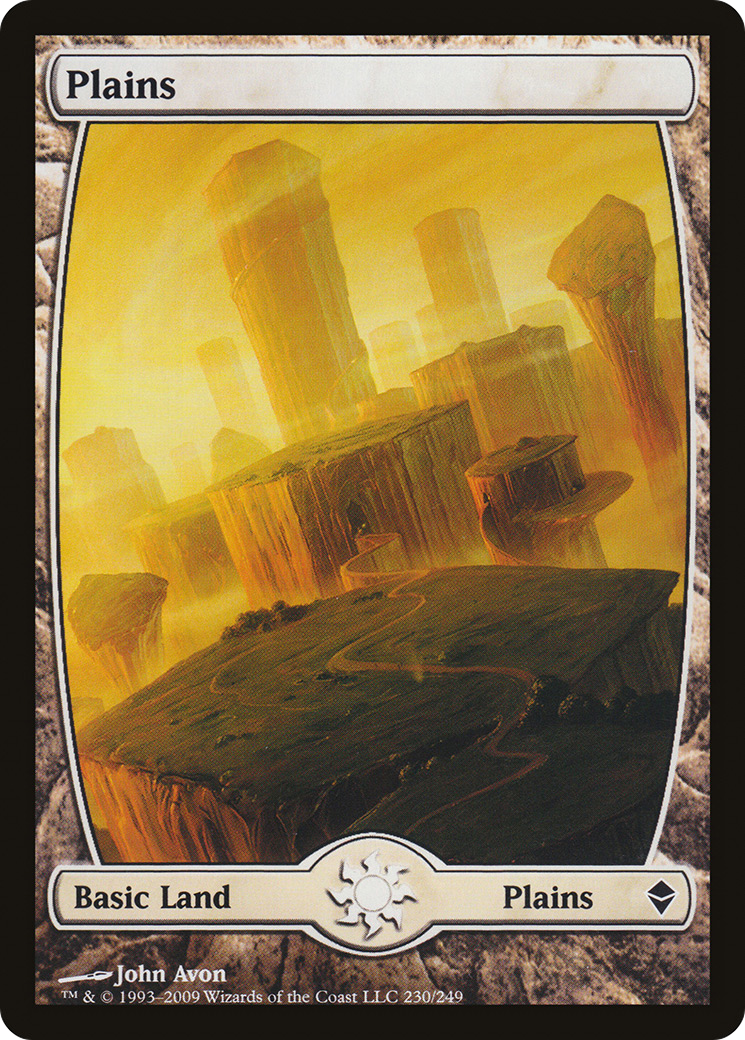 Plains (230) - Full Art (ZEN-230) [Zendikar] MTG Single Wizards of the Coast