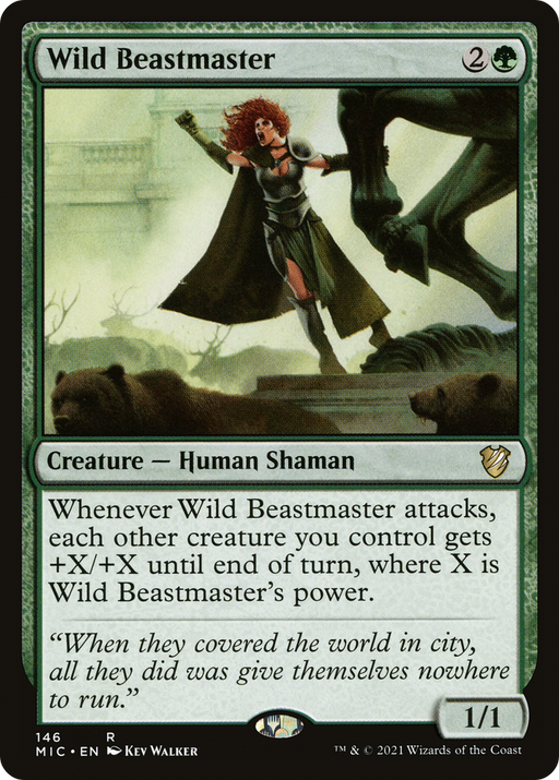 Wild Beastmaster (MIC-146) [Midnight Hunt Commander] MTG Single Wizards of the Coast
