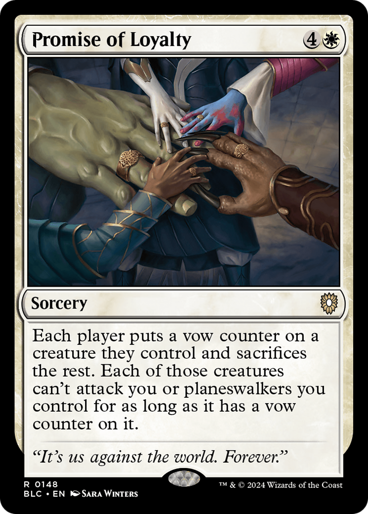 Promise of Loyalty (BLC-148) [Bloomburrow Commander] MTG Single Wizards of the Coast