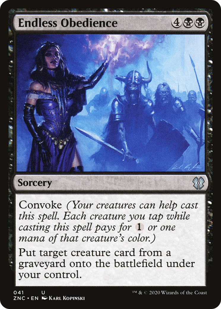 Endless Obedience (ZNC-041) [Zendikar Rising Commander] MTG Single Wizards of the Coast