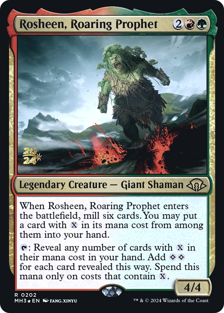 Rosheen, Roaring Prophet (PRE-202) [Modern Horizons 3 Promos] Foil MTG Single Wizards of the Coast