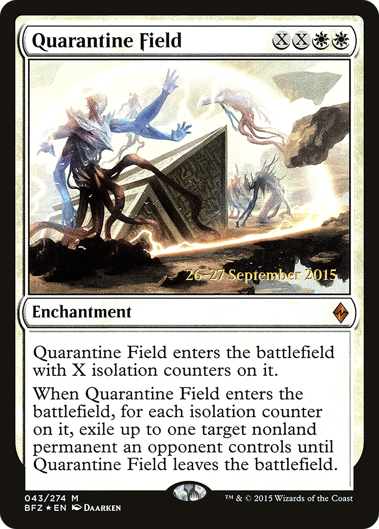 Quarantine Field (PRE-043) [Battle for Zendikar Promos] Foil MTG Single Wizards of the Coast