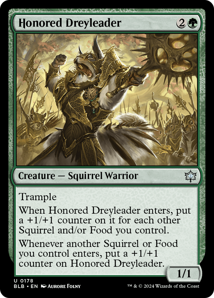 Honored Dreyleader (BLB-178) [Bloomburrow] MTG Single Wizards of the Coast