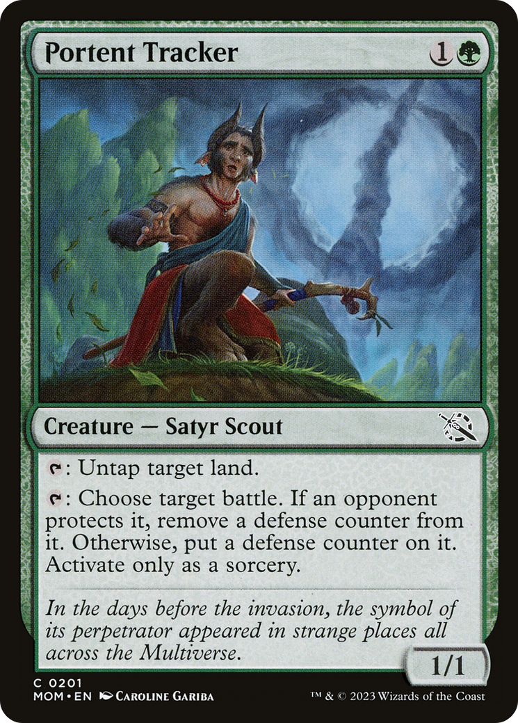 Portent Tracker (MOM-201) [March of the Machine] Foil MTG Single Wizards of the Coast