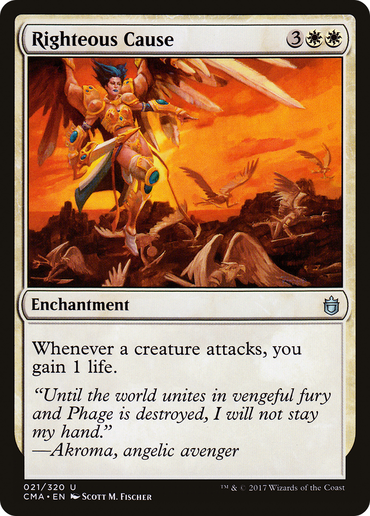 Righteous Cause (CMA-021) [Commander Anthology] MTG Single Wizards of the Coast