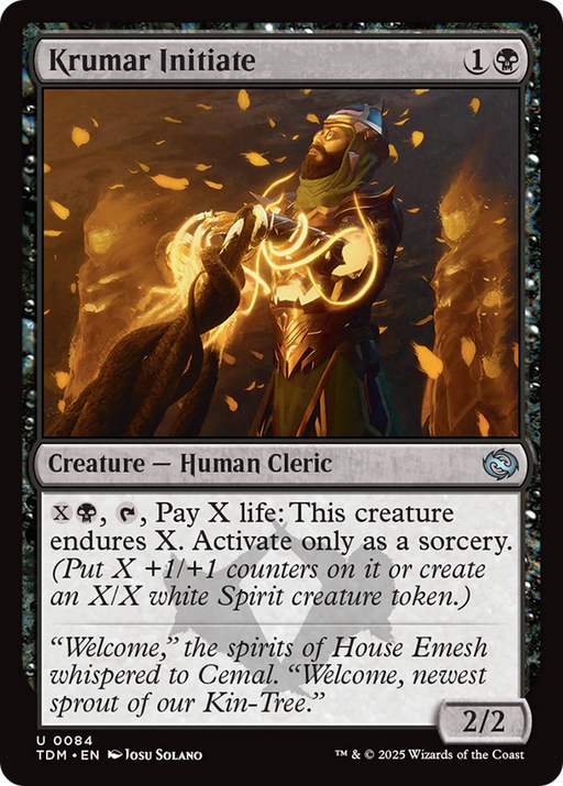 Krumar Initiate (TDM-084) [Tarkir: Dragonstorm] MTG Single Wizards of the Coast