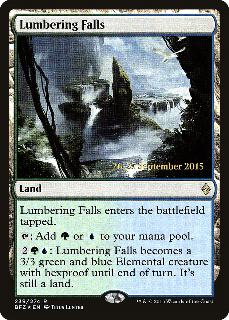 Lumbering Falls (PRE-239) [Battle for Zendikar Promos] Foil MTG Single Wizards of the Coast