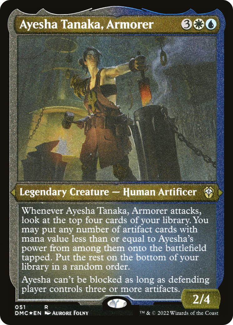 Ayesha Tanaka, Armorer (DMC-051) [Dominaria United Commander] Etched Foil MTG Single Wizards of the Coast