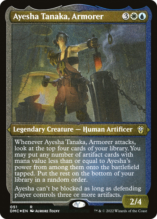 Ayesha Tanaka, Armorer (DMC-051) [Dominaria United Commander] Etched Foil MTG Single Wizards of the Coast