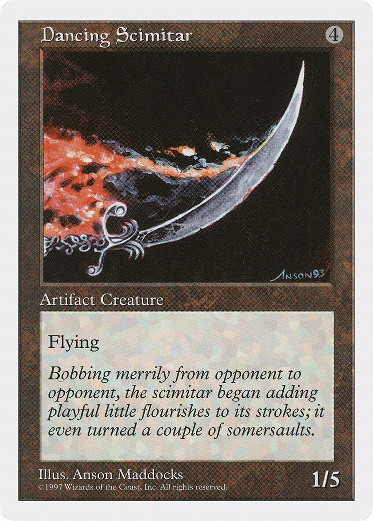 Dancing Scimitar (5ED-362) [Fifth Edition] MTG Single Wizards of the Coast