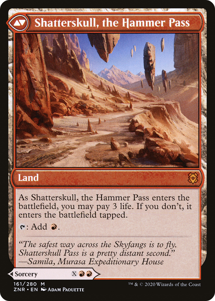 Shatterskull Smashing // Shatterskull, the Hammer Pass (ZNR-161) [Zendikar Rising] MTG Single Wizards of the Coast