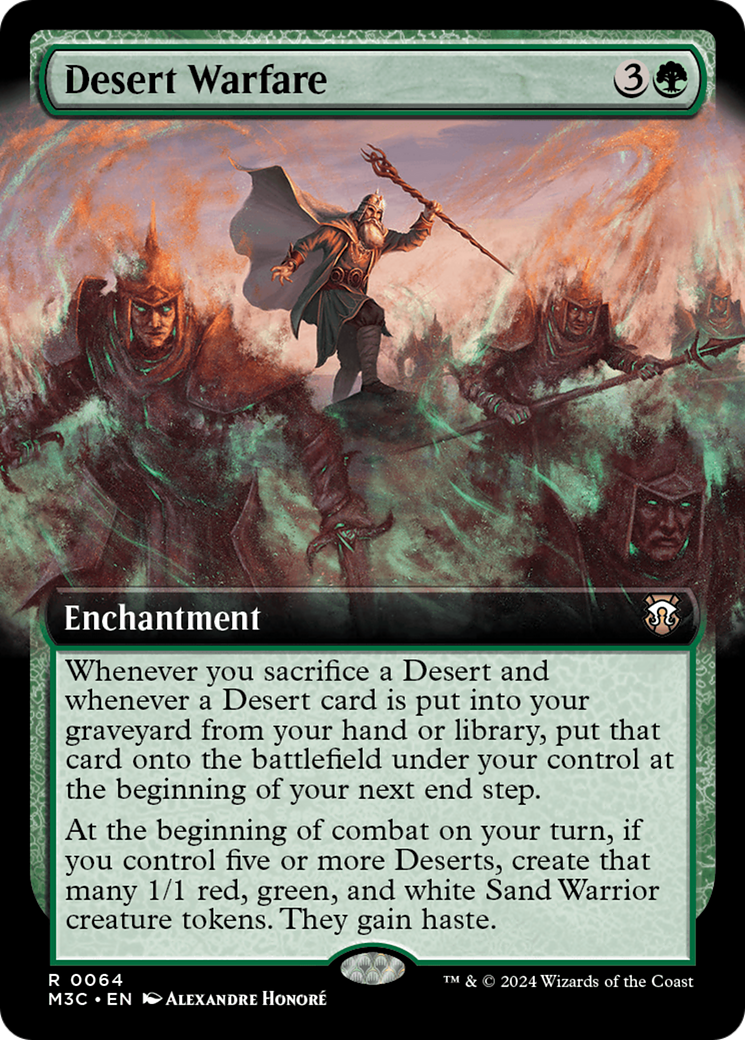 Desert Warfare (M3C-064) [Modern Horizons 3 Commander] (Extended Art) MTG Single Wizards of the Coast