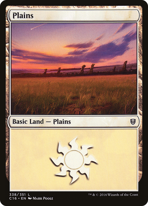 Plains (338) (C16-338) [Commander 2016] MTG Single Wizards of the Coast