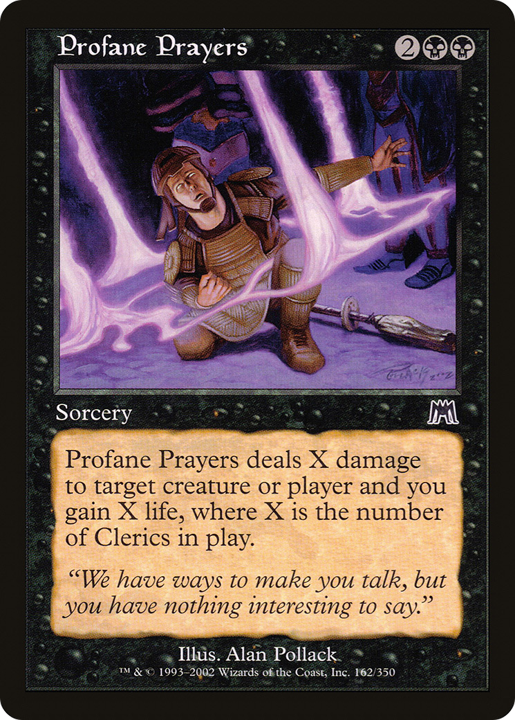 Profane Prayers (ONS-162) [Onslaught] Foil MTG Single Wizards of the Coast