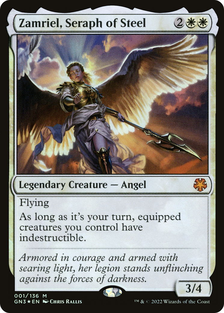 Zamriel, Seraph of Steel (GN3-001) [Misc] Game Night: Free-for-All Foil MTG Single Wizards of the Coast