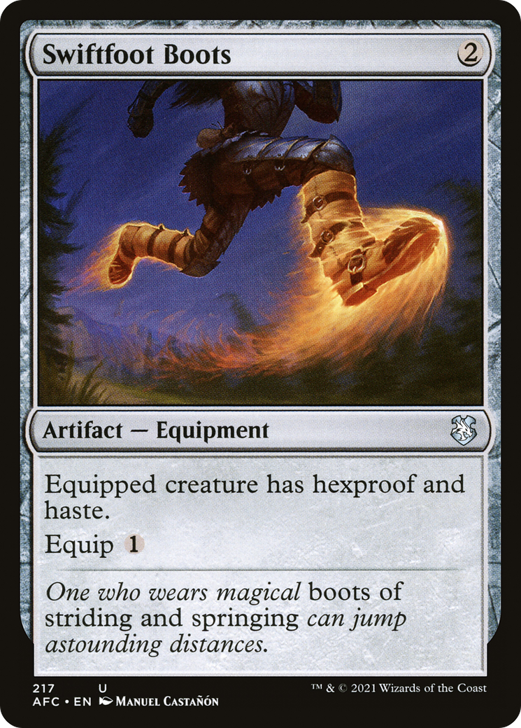 Swiftfoot Boots (AFC-217) [Forgotten Realms Commander] MTG Single Wizards of the Coast
