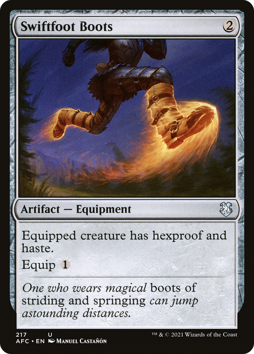 Swiftfoot Boots (AFC-217) [Forgotten Realms Commander] MTG Single Wizards of the Coast