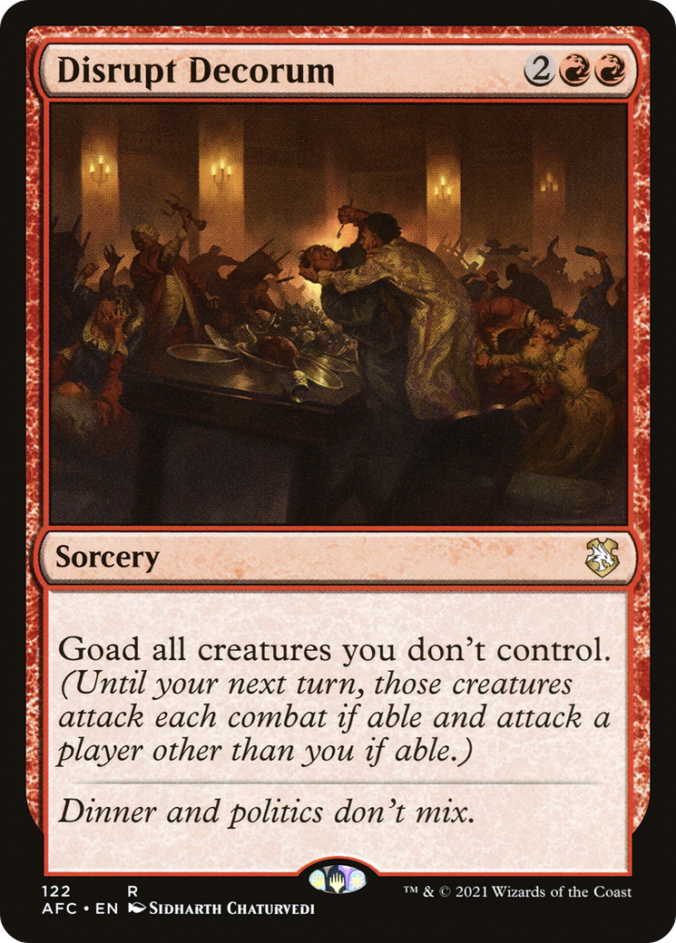Disrupt Decorum (AFC-122) [Forgotten Realms Commander] MTG Single Wizards of the Coast