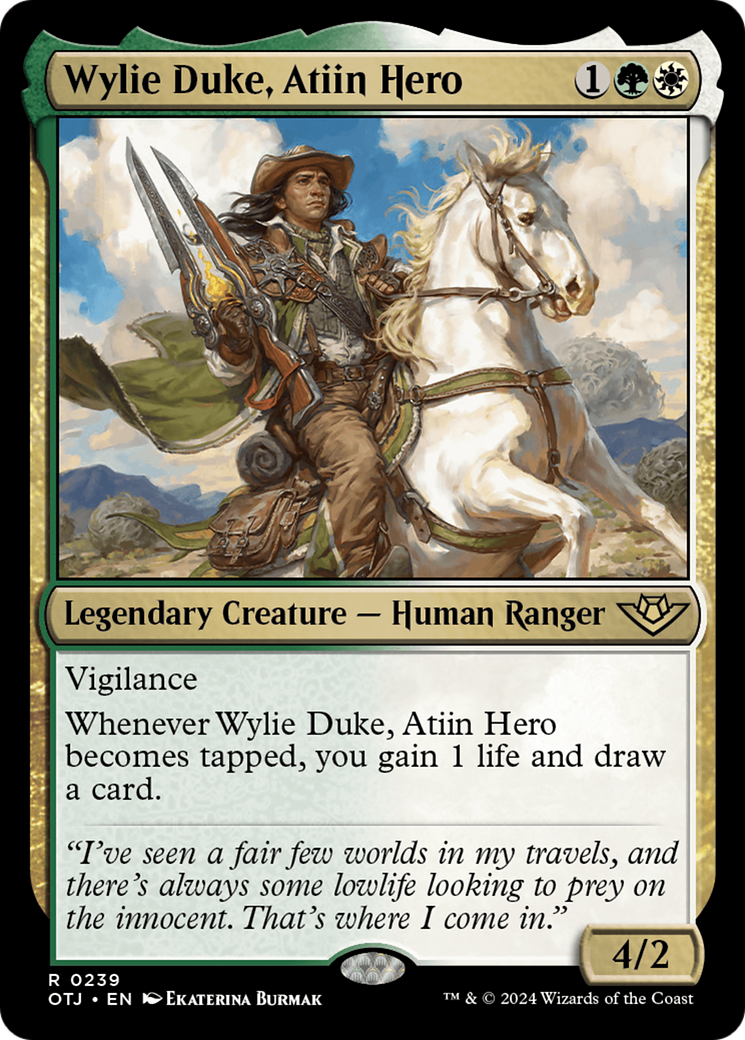 Wylie Duke, Atiin Hero (OTJ-239) [Outlaws of Thunder Junction] Foil MTG Single Wizards of the Coast