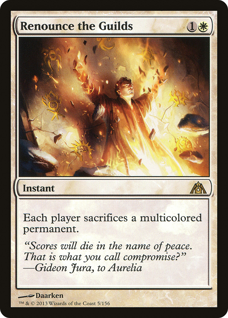 Renounce the Guilds (DGM-005) [Dragon's Maze] MTG Single Wizards of the Coast