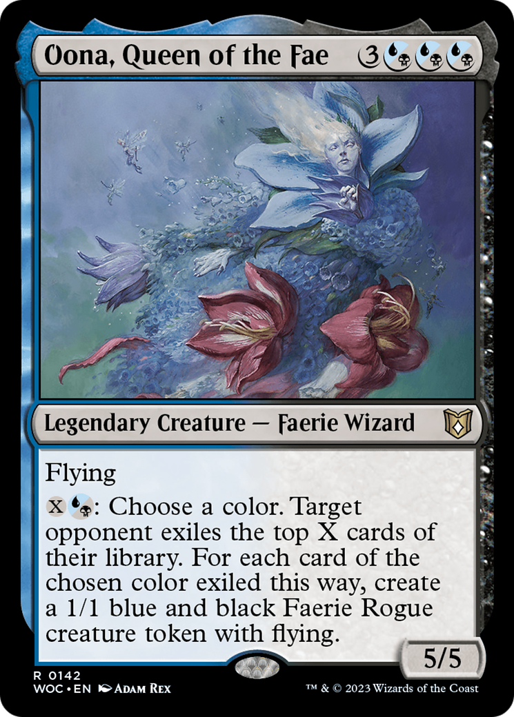 Oona, Queen of the Fae (WOC-142) [Wilds of Eldraine Commander] MTG Single Wizards of the Coast