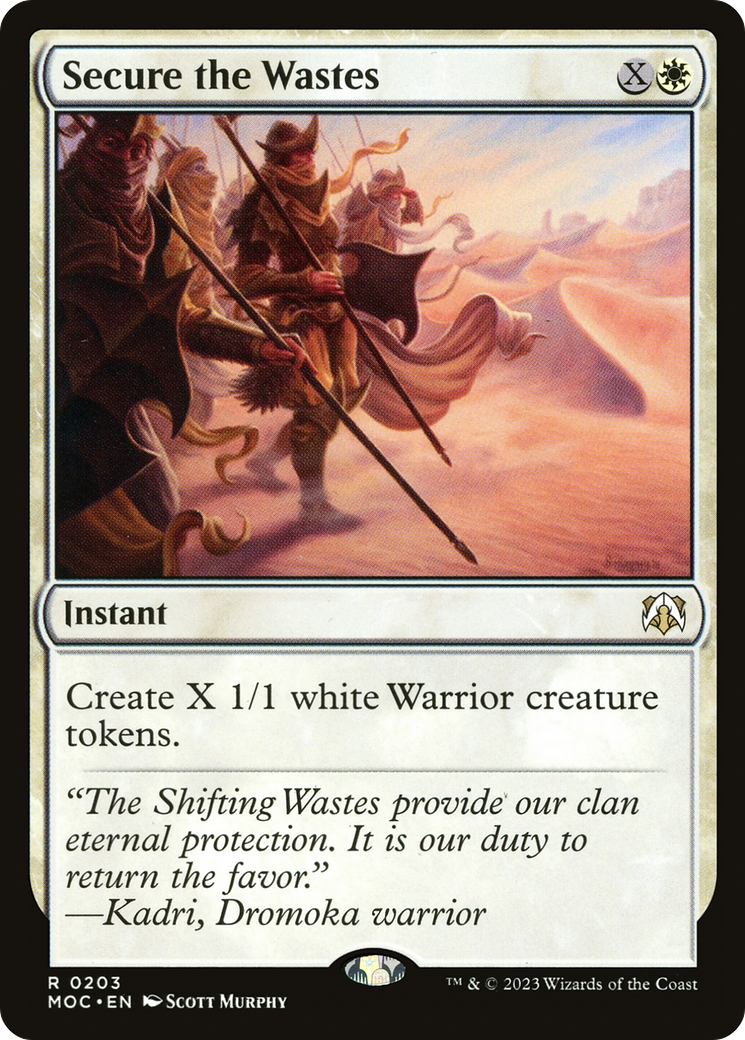 Secure the Wastes (MOC-203) [March of the Machine Commander] MTG Single Wizards of the Coast