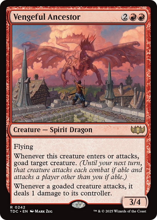 Vengeful Ancestor (TDC-242) [Commander: Tarkir: Dragonstorm] MTG Single Wizards of the Coast