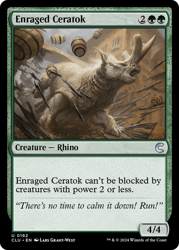 Enraged Ceratok (CLU-162) [Ravnica: Clue Edition] MTG Single Wizards of the Coast