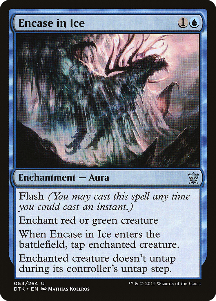 Encase in Ice (DTK-054) [Dragons of Tarkir] Foil MTG Single Wizards of the Coast