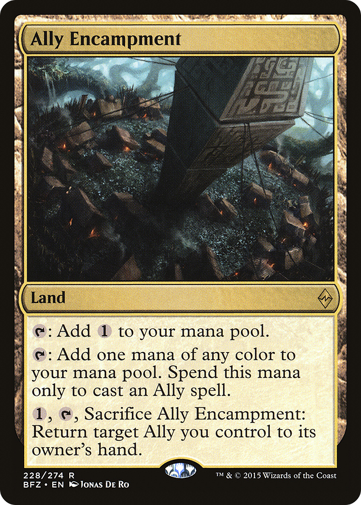 Ally Encampment (BFZ-228) [Battle for Zendikar] Foil MTG Single Wizards of the Coast