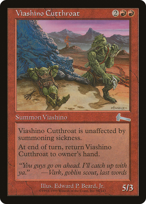 Viashino Cutthroat (ULG-094) [Urza's Legacy] MTG Single Wizards of the Coast